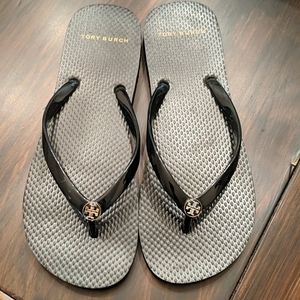 Tory Burch authentic black flip flops
